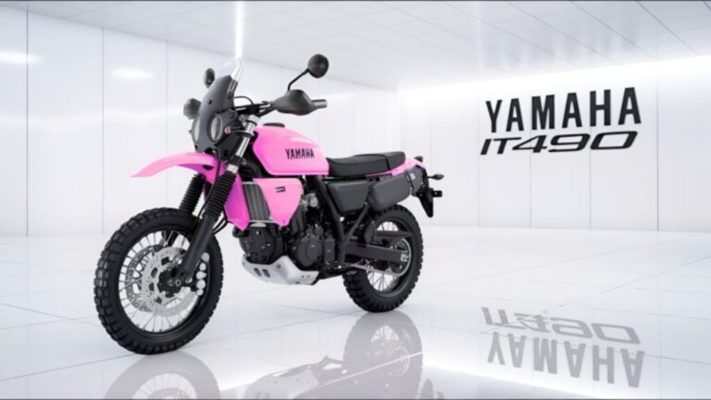 Yamaha IT490 Rosa: Diseño Único, Estilo Retro y Rendimiento Dual-Sport en Moto Concepto