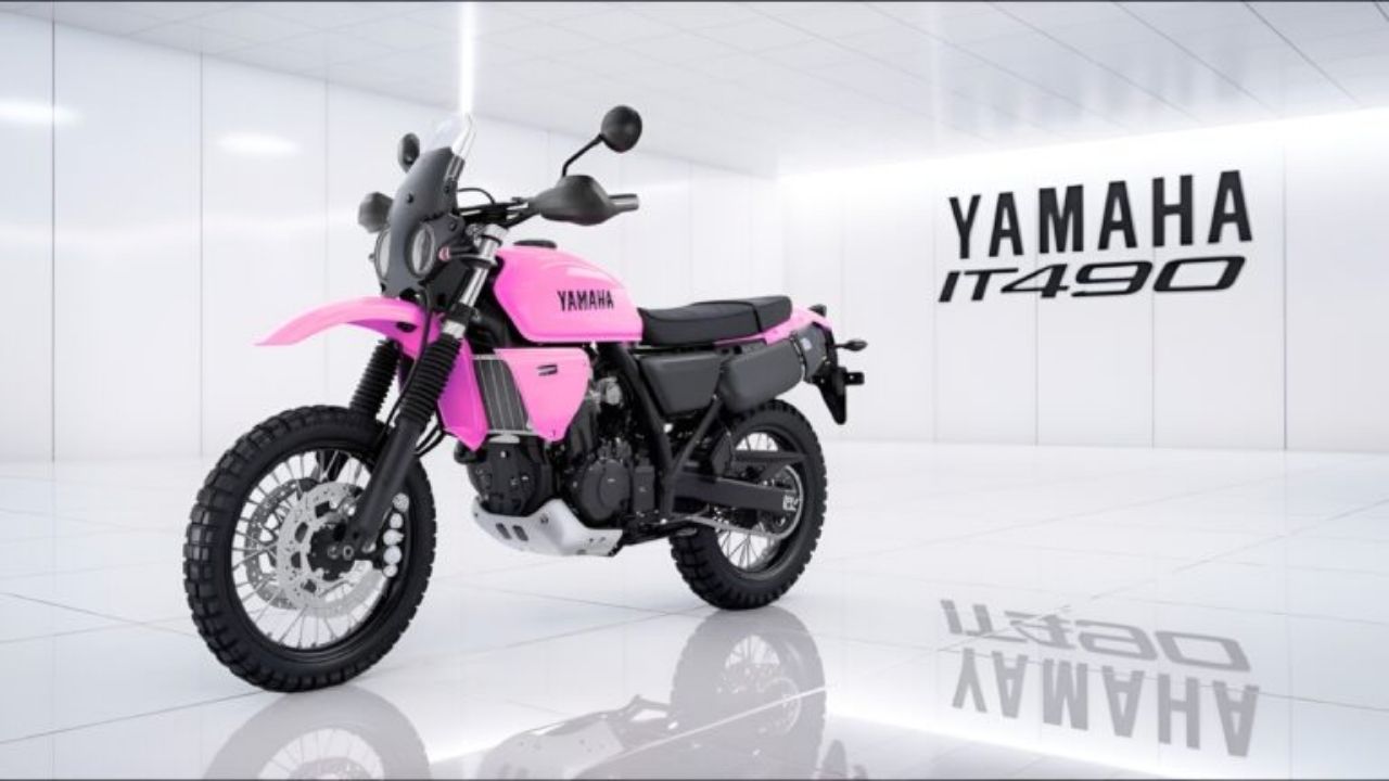 Yamaha IT490 Rosa: Diseño Único, Estilo Retro y Rendimiento Dual-Sport en Moto Concepto
